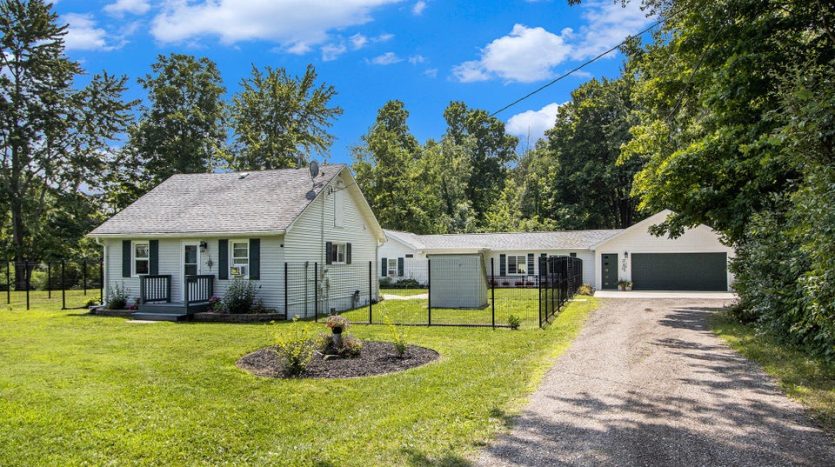 home in the country with water frontage